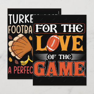 Cartes Pour Fêtes Annuelles Jeu de football de Thanksgiving App Fun Famille Au