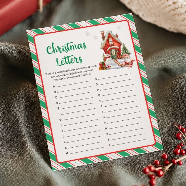 Cartes Pour Fêtes Annuelles Jeu de lettres de fête de Noël (Christmas Party Games)