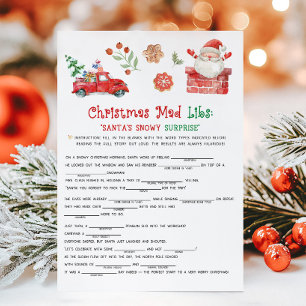 Cartes Pour Fêtes Annuelles Jeu de Noël de Santa