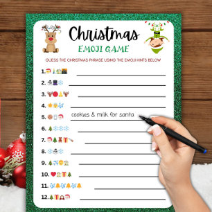 Cartes Pour Fêtes Annuelles Jeu de Noël imprimable   Jeu d'émoji de Noël