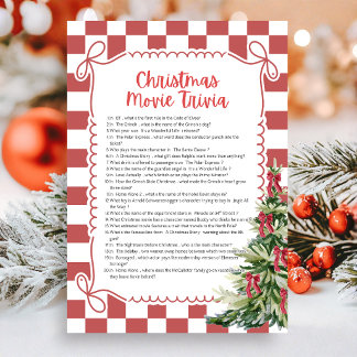Cartes Pour Fêtes Annuelles Jeu de questions-réponses de Noël