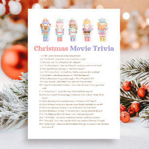 Cartes Pour Fêtes Annuelles Jeu de questions-réponses sur le film de Noël Cass