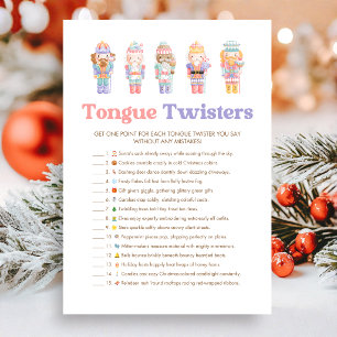 Cartes Pour Fêtes Annuelles Jeu de virelangues de Noël Casse-Noisette