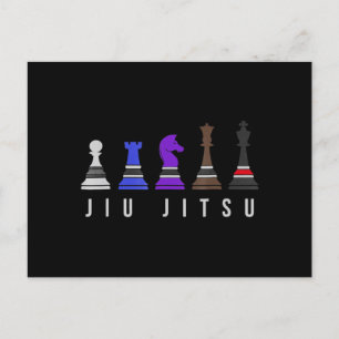 Cartes Pour Fêtes Annuelles jeu d'échec jiu jitsu, cadeau bjj avec texte.