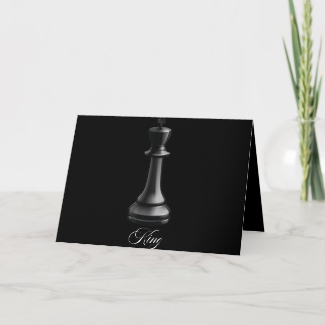 Cartes Pour Fêtes Annuelles Jeu d'échecs King pièce Halloween Costume d'échecs (Devant)