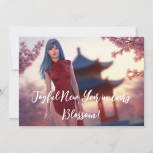 Cartes Pour Fêtes Annuelles Jeune Cheongsam Beauté Poster pour le Nouvel An ch