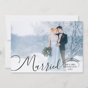 Cartes Pour Fêtes Annuelles Jeune mariée 2 Script photo Mariée petit Noël
