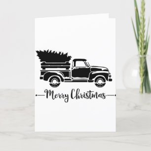 CARTES POUR FÊTES ANNUELLES JEUNE STYLE DE CAMION DE NOËL