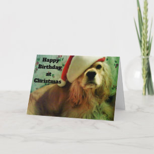 CARTES POUR FÊTES ANNUELLES JEUX ANNIVERSAIRE DE NOËL DU COCKER SPANIEL