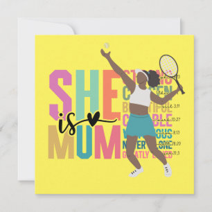 Cartes Pour Fêtes Annuelles Jeux de Tennis, Set, Match : Maman du Tennis pour 