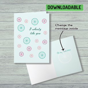 Cartes Pour Fêtes Annuelles Jeux de vélo romantique Valentine