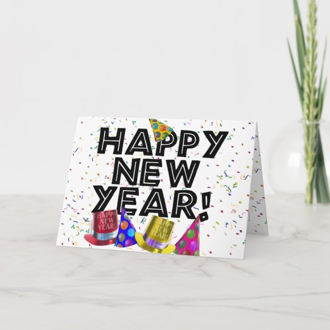 CARTES POUR FÊTES ANNUELLES JEUX NOUVEL AN ! (Devant)