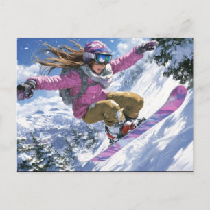 Cartes Pour Fêtes Annuelles Jeux Olympiques d'hiver de 2026 Snowboard Halfpipe