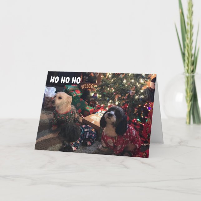 CARTES POUR FÊTES ANNUELLES **JEUX VACANCES** DE MERRY PUPPIES (Devant)