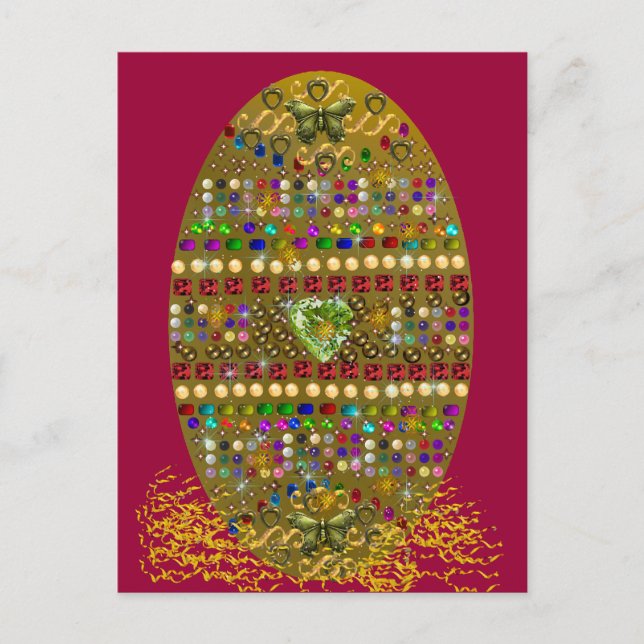Cartes Pour Fêtes Annuelles Jeweled Easter Egg (Devant)