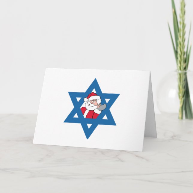 CARTES POUR FÊTES ANNUELLES JEWISH PÈRE NOËL (Devant)