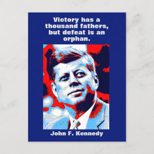 Cartes Pour Fêtes Annuelles JFK John F. Kennedy Citation Inspiration Motivatio