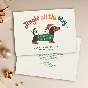 Cartes Pour Fêtes Annuelles Jingle All the Way – Sweat pour Chien Drôle Non Ph