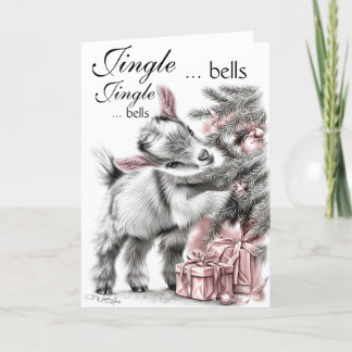 Cartes Pour Fêtes Annuelles Jingle Bells - Baby Chèvre Noël