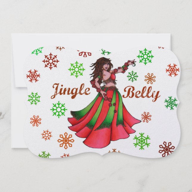 Cartes Pour Fêtes Annuelles Jingle Belly  (Devant)