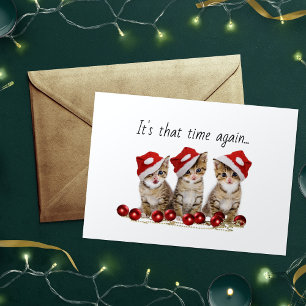 Cartes Pour Fêtes Annuelles Jingle Cats Meowy Noël