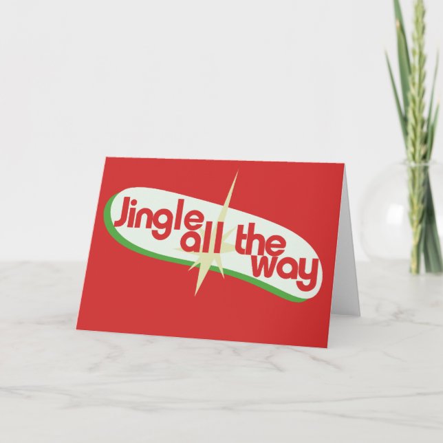 Cartes Pour Fêtes Annuelles Jingle jusqu'à Noël rétro (Devant)
