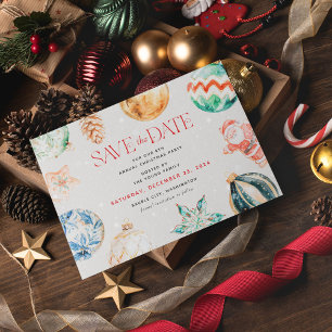 Cartes Pour Fêtes Annuelles Jingle & Mingle Noël Enregistrez la Date