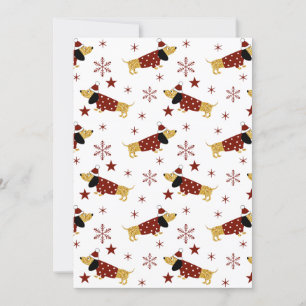 Cartes Pour Fêtes Annuelles Jingle tout au long de la voie du Dachshund