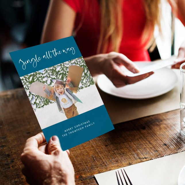 Cartes Pour Fêtes Annuelles Jingle Tout le chemin Photo Appartement de Noël (Créateur téléchargé)