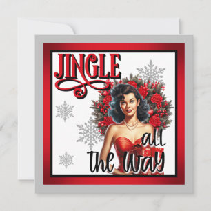 Cartes Pour Fêtes Annuelles Jingle tout le long de l'année Pin-Up Vintage