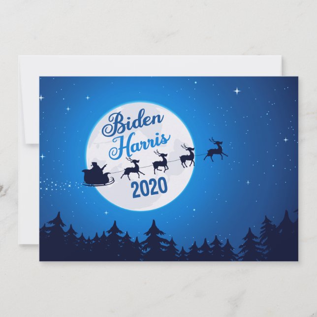 Cartes Pour Fêtes Annuelles Joe Biden Kamala Harris 2020 Noël (Devant)