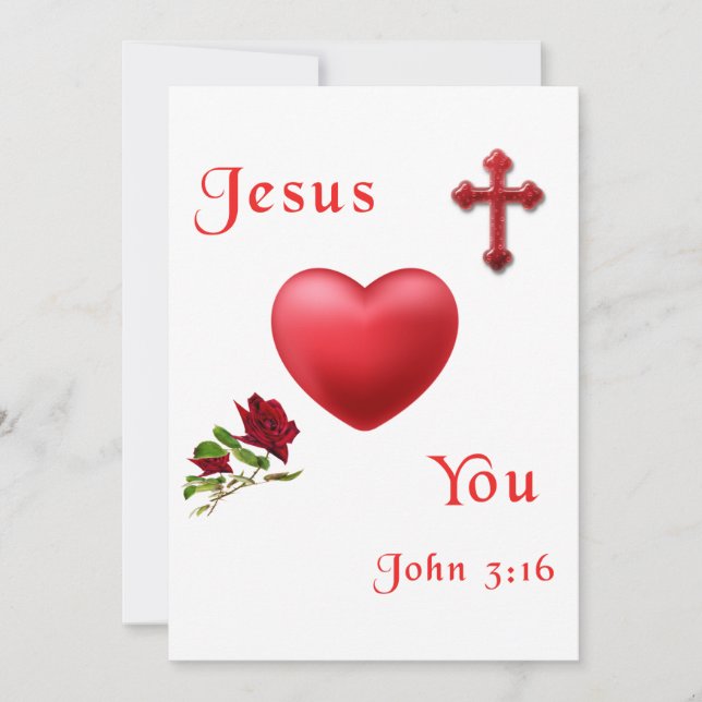 Cartes Pour Fêtes Annuelles John 3:16 (Devant)