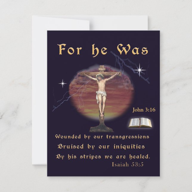 Cartes Pour Fêtes Annuelles John 3:16 (Devant)