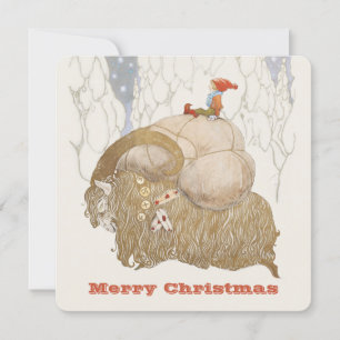 Cartes Pour Fêtes Annuelles John Bauer Christmas Yule chèvre Julbocken CC1029