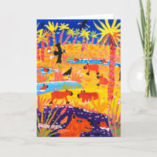 Cartes Pour Fêtes Annuelles John Dyer Art Card Brazilian Capybara
