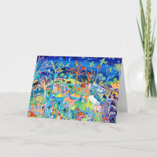 Cartes Pour Fêtes Annuelles John Dyer Art Card Zoo at night