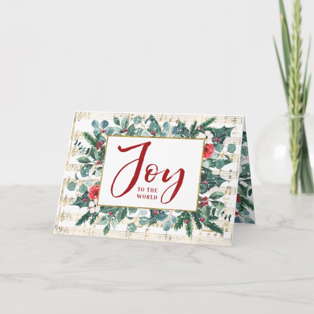 Cartes Pour Fêtes Annuelles Joie à l'année mondiale en revue Photo (Devant)