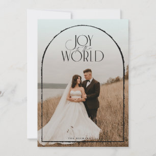 Cartes Pour Fêtes Annuelles Joie au monde Cadre photo Black Arch Noël 