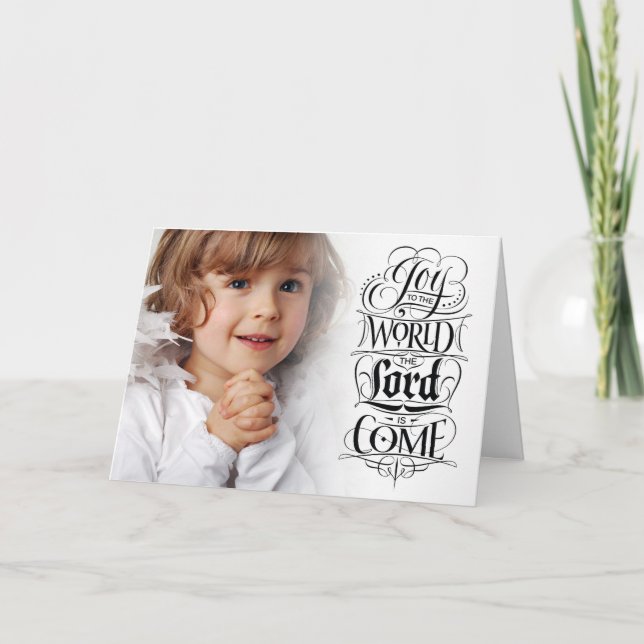 Cartes Pour Fêtes Annuelles Joie au monde Noël religieux chrétien (Devant)