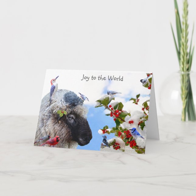 Cartes Pour Fêtes Annuelles Joie au Monde : Profitez des plaisirs simples. Hol (Devant)