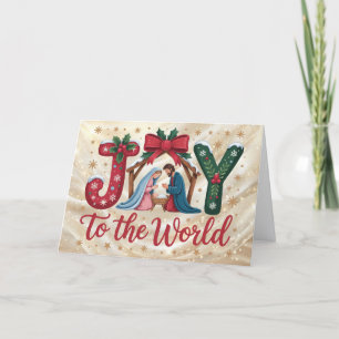 Cartes Pour Fêtes Annuelles Joie au monde Sainte Famille