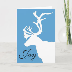 Cartes Pour Fêtes Annuelles Joie blanche de renne