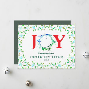 Cartes Pour Fêtes Annuelles Joie botanique colorée moderne Élégant