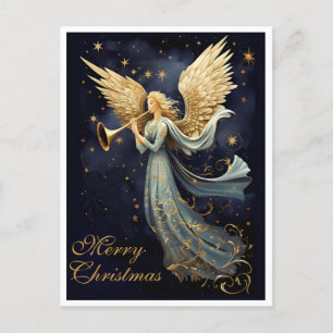 Cartes Pour Fêtes Annuelles Joie céleste à Noël en Ange Bleu