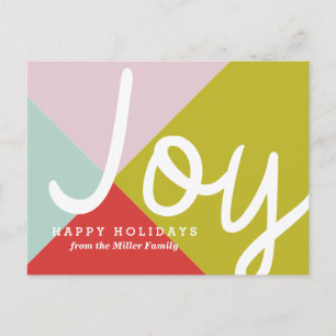 Cartes Pour Fêtes Annuelles Joie de bloc de couleur