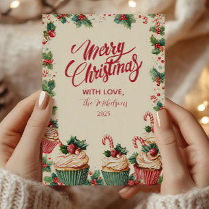 Cartes Pour Fêtes Annuelles Joie de Gâteau de Fête de Noël