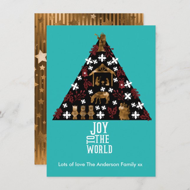 Cartes Pour Fêtes Annuelles Joie de Noël au monde des Fêtes (Devant / Derrière)