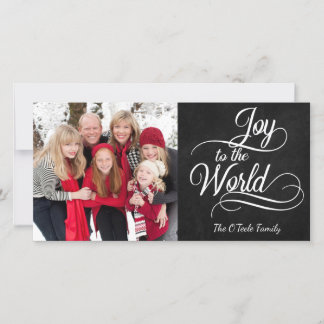 Cartes Pour Fêtes Annuelles Joie de Noël aux vacances de photo de famille du