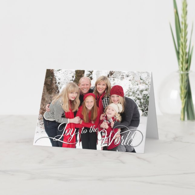 Cartes Pour Fêtes Annuelles Joie de Noël aux vacances de photo de famille du (Devant)