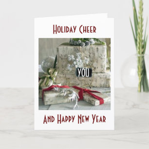 CARTES POUR FÊTES ANNUELLES JOIE DE NOËL/BONNE ANNÉE-CADEAUX GALOUR